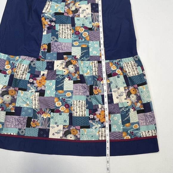 RM Dress Womens Small Floral Patchwork Hawaiian Button Front Made USA Pockets - Picture 7 of 8